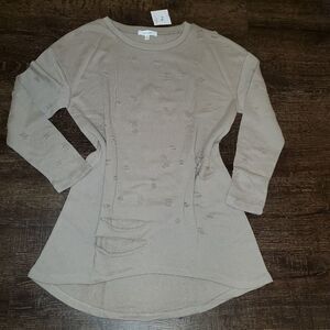 Distressed Sweatshirt Dress/Tunic 